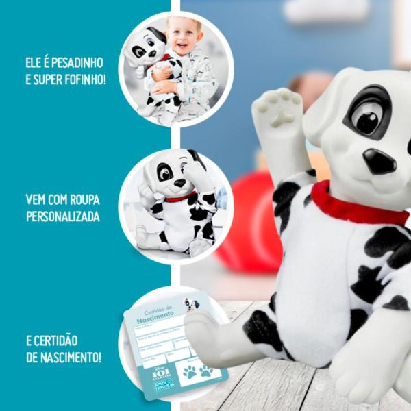 Imagem de Boneco 101 Dálmatas Vinil Macio Disney Baby 28cm C/ Acessórios - Coleção Amor de Filhotes - Roma