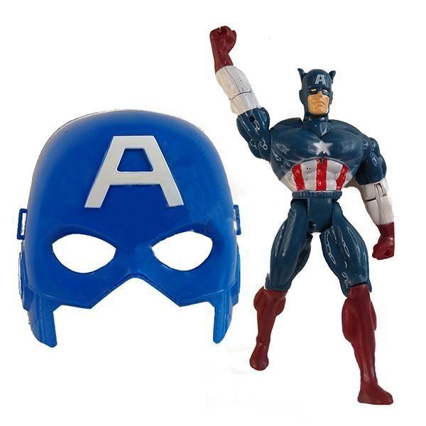 Imagem de Boneco 25Cm Action Figure Capitão America+ Mascara 16Cm Nº11