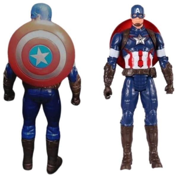 Imagem de Boneco 30Cm Articulado Com Som, Led Personag:Capitão America