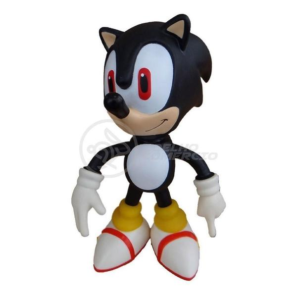 Imagem de Boneco Action Figure Shadow Sonic Black Preto 23Cm Sonic