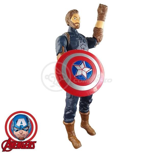 Boneco Action Figure Vingadores Capitão America 29Cm - TIKTOYS Imagem de Boneco Action Figure Vingadores Capitão America 29Cm