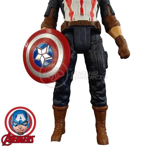 Boneco Action Figure Vingadores Capitão America 29Cm - TIKTOYS Imagem de Boneco Action Figure Vingadores Capitão America 29Cm