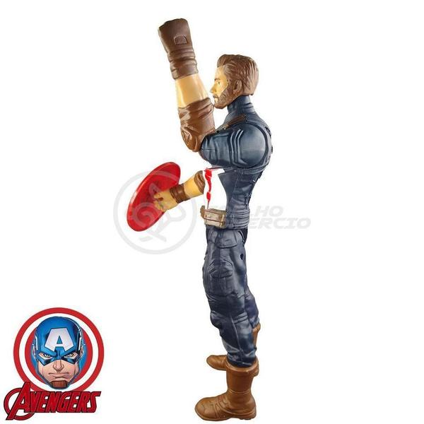 Boneco Action Figure Vingadores Capitão America 29Cm - TIKTOYS Imagem de Boneco Action Figure Vingadores Capitão America 29Cm