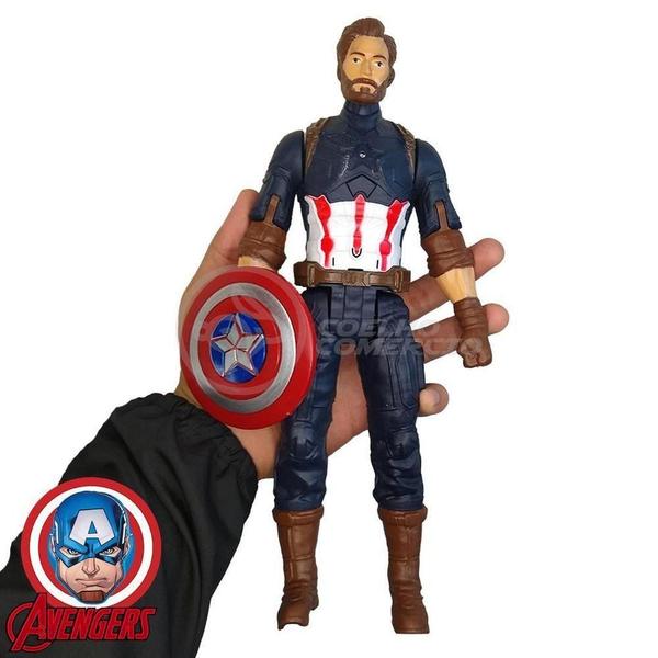 Boneco Action Figure Vingadores Capitão America 29Cm - TIKTOYS Imagem de Boneco Action Figure Vingadores Capitão America 29Cm