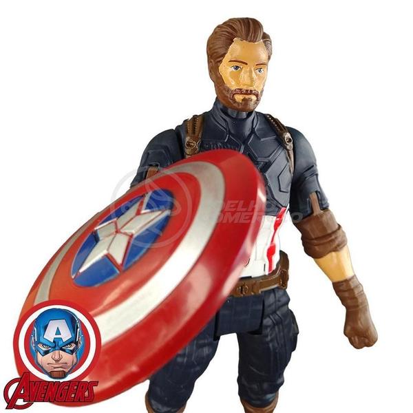 Boneco Action Figure Vingadores Capitão America 29Cm - TIKTOYS Imagem de Boneco Action Figure Vingadores Capitão America 29Cm