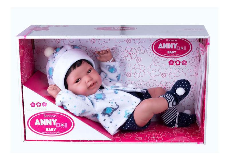 Imagem de Boneco Anny Doll Baby Menino Reborn Cotiplás