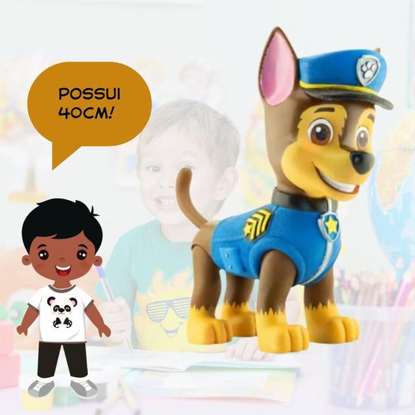 Imagem de Boneco Articulado Chase Gigante Patrulha Canina 40cm