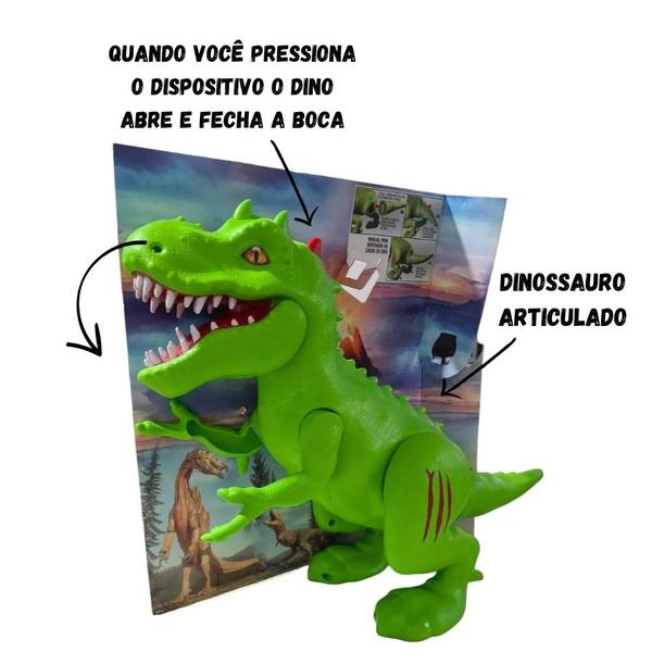 Imagem de Boneco Articulado Figura Dino Gigantossauro Rex 35cm - Brinquemix