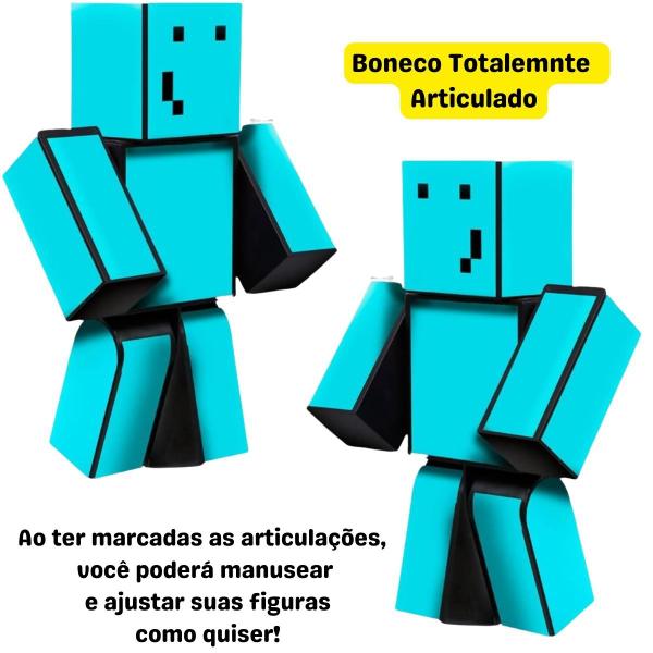 Boneco Articulado Gamer Skin Problems Minecraft Grande 35 cm - Algazarra Imagem de Boneco Articulado Gamer Skin Problems Minecraft Grande 35 cm