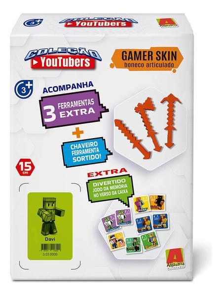 Boneco Articulado Hey Davi Mine Ferramenta Algazarra Craft