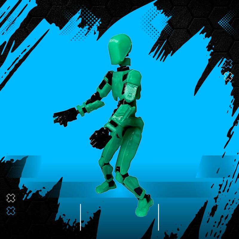 Boneco Articulado Lucky Robô 3d Action Figure Dummy Enfeite