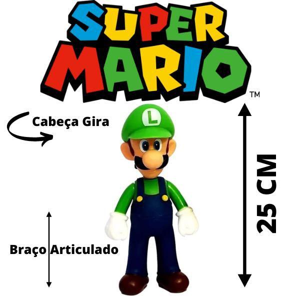 Imagem de Boneco Articulado - Luigi 25cm - Super Mario