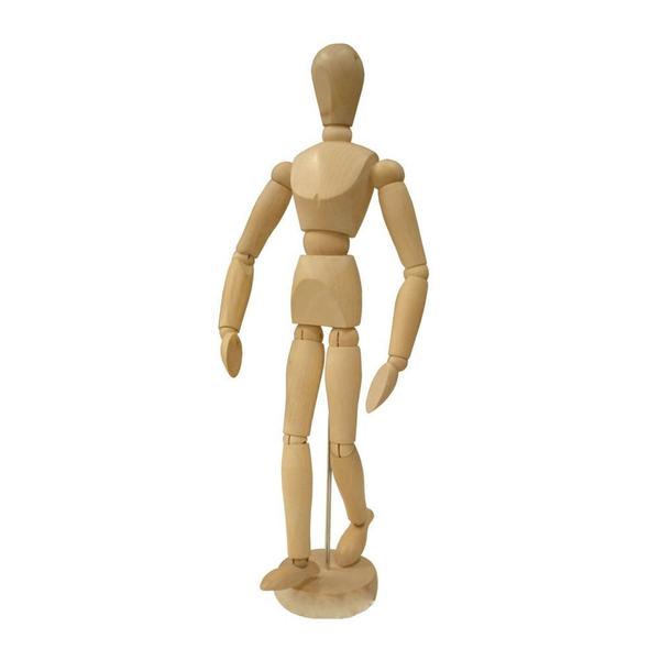 Imagem de Boneco articulado madeira 20cm - moda arte manequim