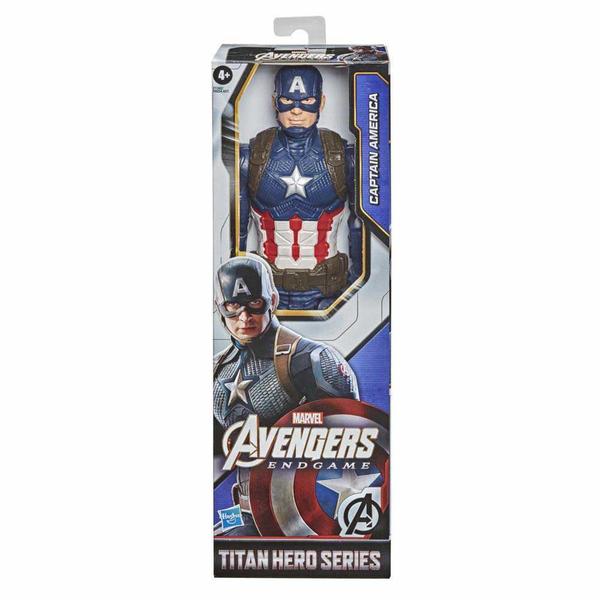 Imagem de Boneco Articulado - Marvel Avengers Endgame - Titan Hero - Capitão América com Escudo - Hasbro