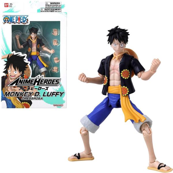 Imagem de Boneco Articulado Monkey D Luffy Dressrosa One Piece 15cm