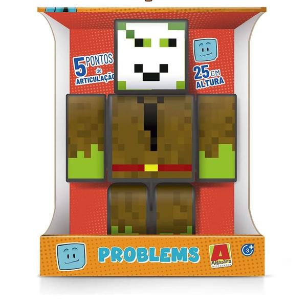 Imagem de Boneco Articulado Stick Minecraft Algazarra - 25cm