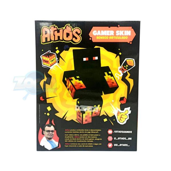 Boneco Athos Youtuber Minecraft - 25Cm - Algazarra Imagem de Boneco Athos Youtuber Minecraft - 25Cm