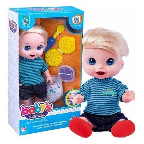 Imagem de Boneco Baby Alive Comidinha Baby's Collection Masculino Come e Faz Caquinha  Super Toys 