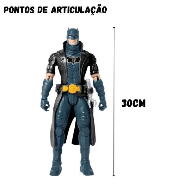 Boneco Batman de 30cm DC Azul com Sobretudo Preto Sunny - Sunny Brinquedos Imagem de Boneco Batman de 30cm DC Azul com Sobretudo Preto Sunny