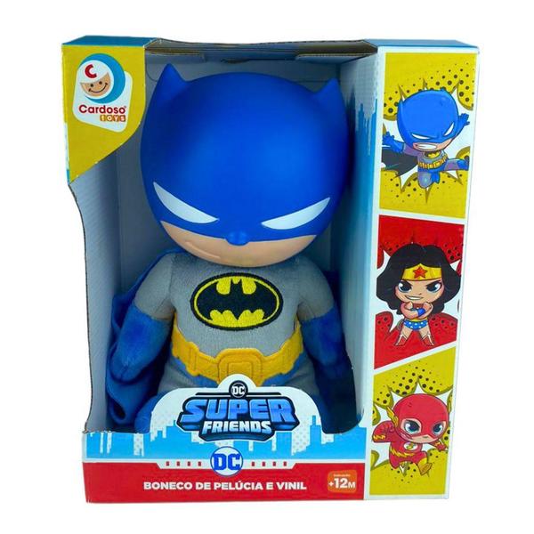 Imagem de Boneco Batman De Pelúcia E Vinil 25CM DC Super Friends 3072 - Cardoso Toys