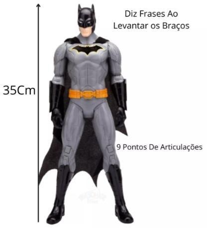 Imagem de Boneco Batman Liga Da Justiça Articulado C/ Som Candide 35cm