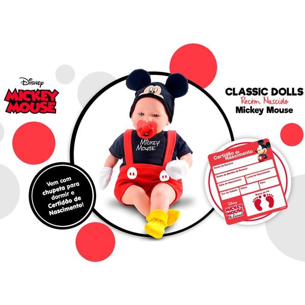 Imagem de Boneco Bebê - Classic Dolls Disney - Recém Nascido - Mickey - Roma