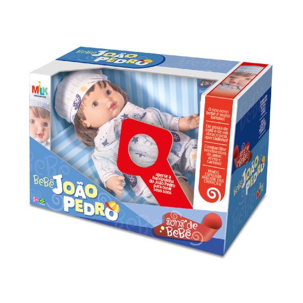 Boneco Bebê João Pedro Presente Brincadeira Criança Sonoro - Milk Brinquedos Imagem de Boneco Bebê João Pedro Presente Brincadeira Criança Sonoro
