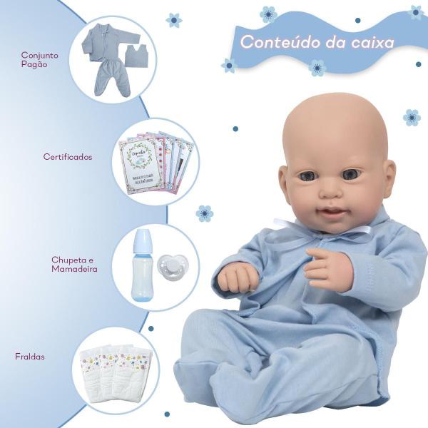 Imagem de Boneco Bebê Reborn Luca - Vinil Siliconado 43cm