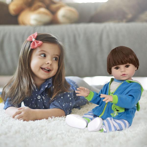 Boneco Bebê Reborn Principe 52cm Corpo em Silicone + Enxoval - Cegonha Reborn Dolls Imagem de Boneco Bebê Reborn Principe 52cm Corpo em Silicone + Enxoval
