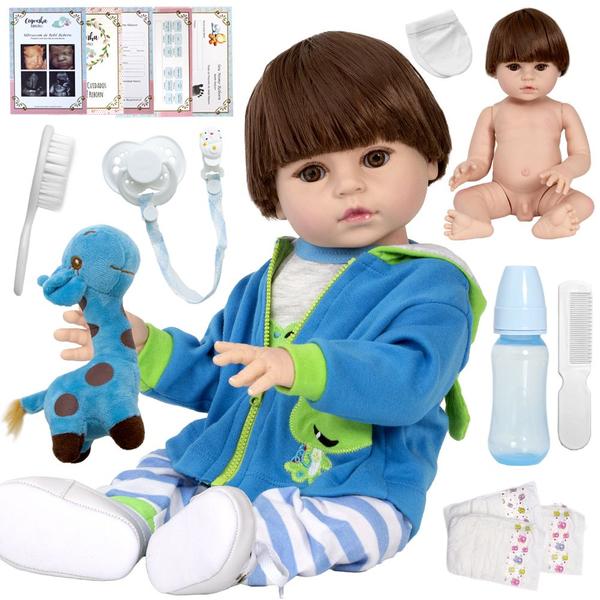 Imagem de Boneco Bebe Reborn Recem Nascido Silicone Com Vários Itens