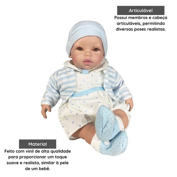 Imagem de Boneco Bebê Reborn Romeu Blue - Pupee