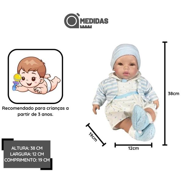 Imagem de Boneco Bebê Reborn Romeu Blue - Pupee