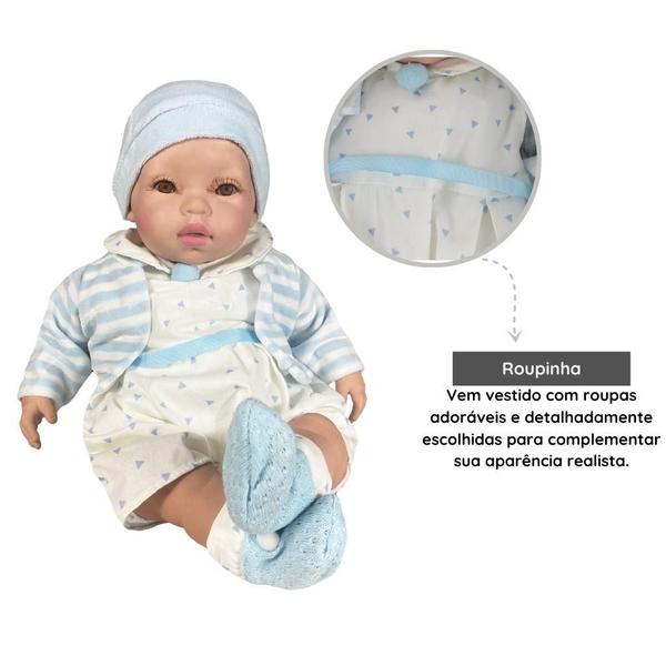 Imagem de Boneco Bebê Reborn Romeu Blue - Pupee