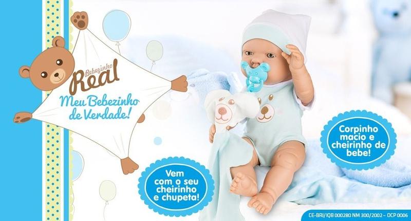 Imagem de Boneco Bebezinho Real Newborn - 34cm Menino - Roma Brinquedo