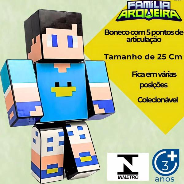 Imagem de Boneco Beto Gamer 25cm - Minecraft  Gamers  Youtubers Streamers Brinquedo Original