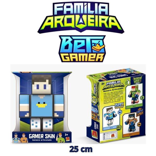 Imagem de Boneco Beto Gamer -Família Arqueira-Pequeno - 25cm-Minecraft - Algazarra