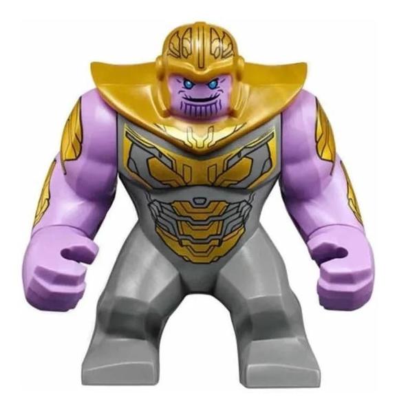 Imagem de Boneco Big Blocos De Montar Thanos Vingadores Armadura Cinza