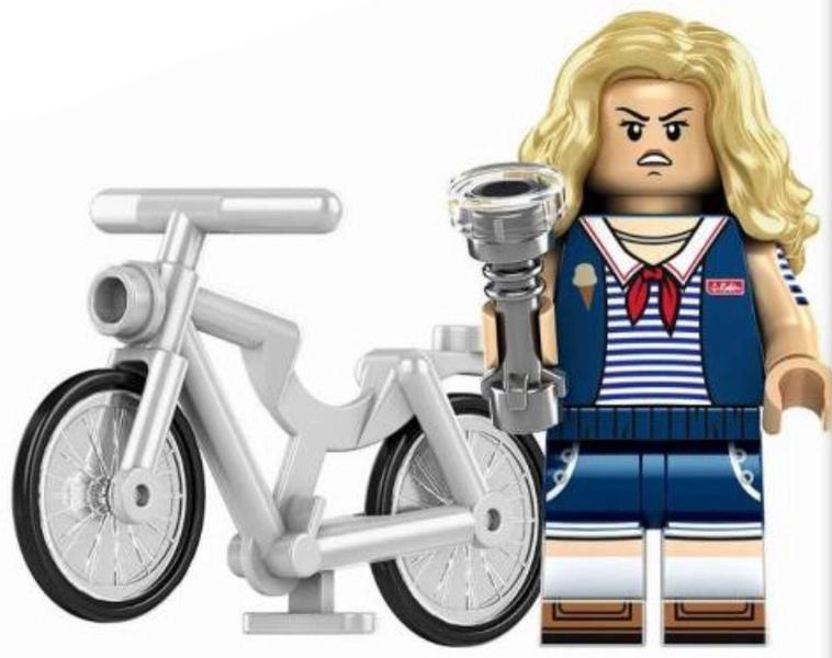 Imagem de Boneco Blocos De Montar Coleção Stranger Things Bicicleta