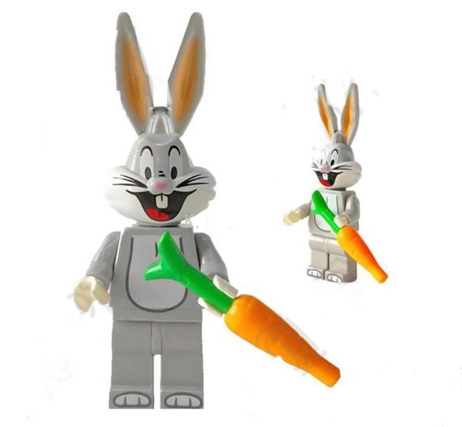 Imagem de Boneco Blocos De Montar Looney Tunes Bugs Bunny Perna Longa