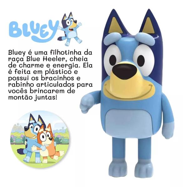 Imagem de Boneco Bluey Desenho Cãozinho 21 Cm Elka - 1249