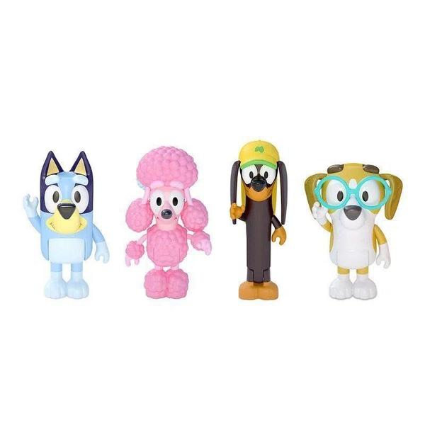 Imagem de Boneco bluey story bluey & friends 4 pack figuras r.7910 candide