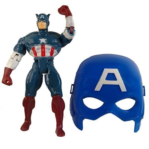 Imagem de Boneco Brinquedo Articulado 25Cm Capitão America + Mascara 3