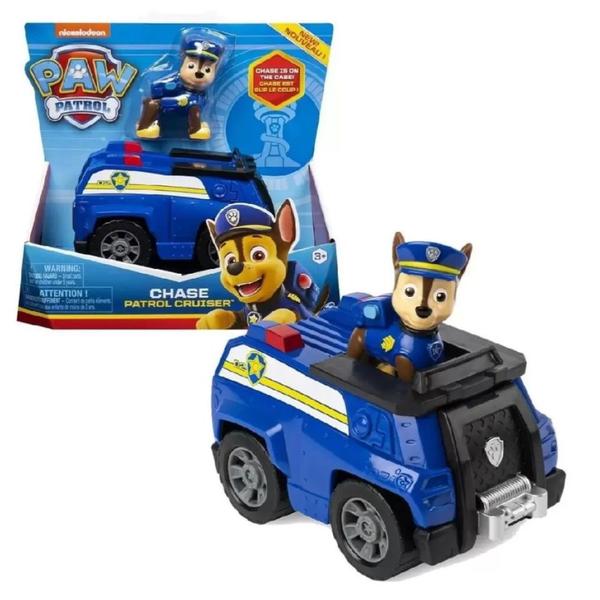 Imagem de Boneco C/ Veículo Patrulha Canina Chase Patrol Cruiser 