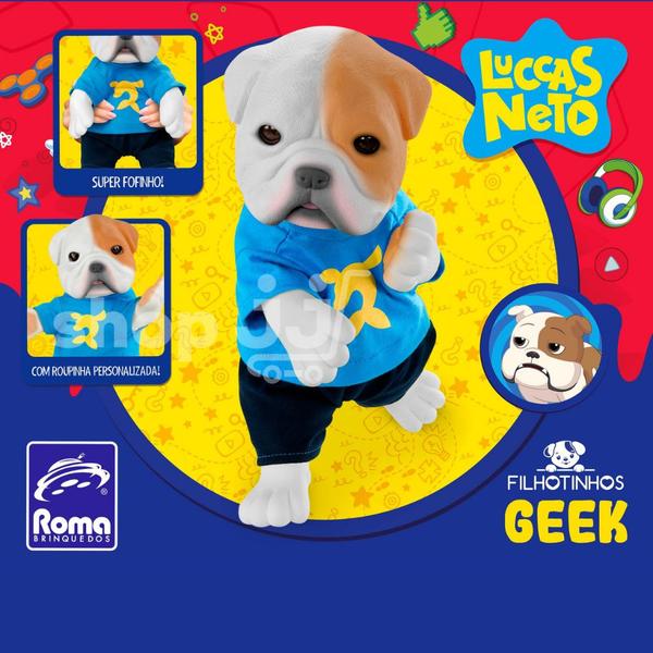 Imagem de Boneco Cachorro Brinquedo Filhotinho Pet Geek Luccas Neto