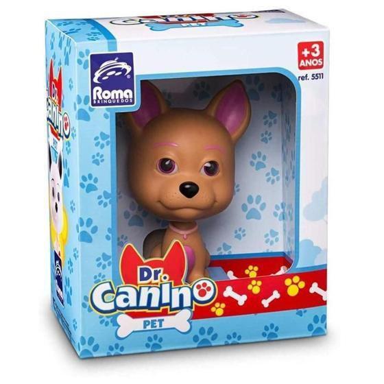 Imagem de Boneco Cachorro Cachorrinho Dr Canino Pet Friends Vinil-Roma