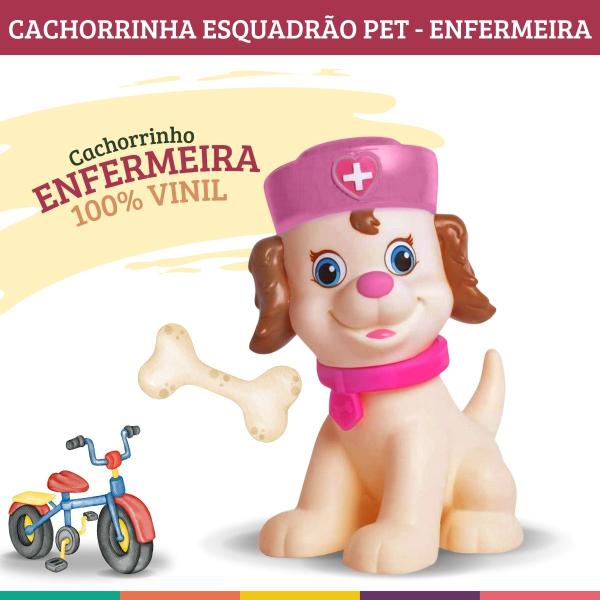 Imagem de Boneco Cachorro Esquadrão Patrulha Canina Enfermeira 25cm