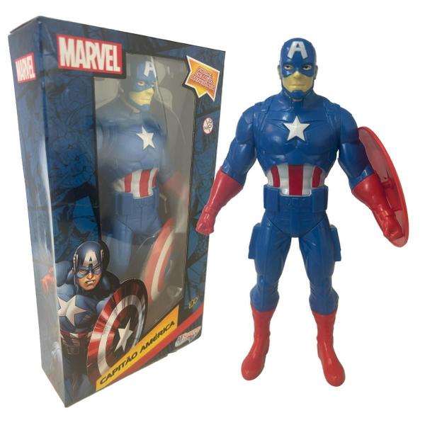 Imagem de Boneco Capitão América Brinquedo Vingadores Articulado