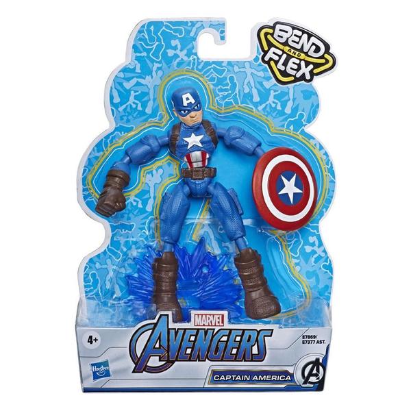 Imagem de Boneco Capitão América Vingadores Bend and Flex - Hasbro