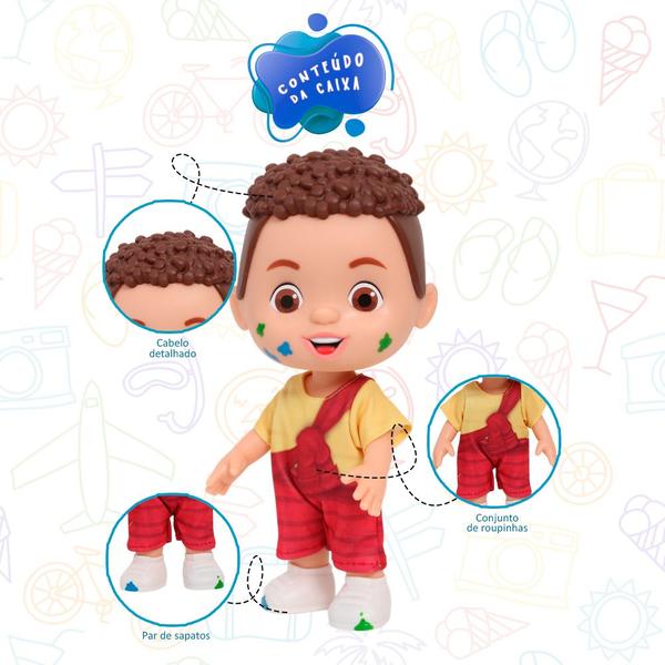 Boneco Cascão Coleção Vamos Brincar Divertido Desenho Mônica - Baby Brink Imagem de Boneco Cascão Coleção Vamos Brincar Divertido Desenho Mônica