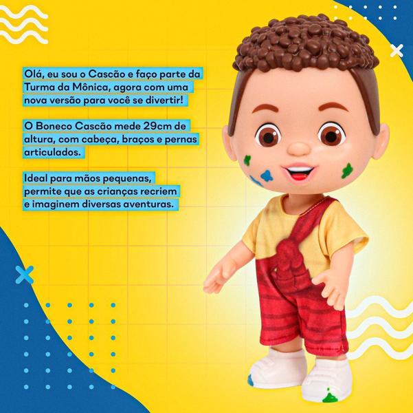Boneco Cascão Coleção Vamos Brincar Divertido Desenho Mônica - Baby Brink Imagem de Boneco Cascão Coleção Vamos Brincar Divertido Desenho Mônica